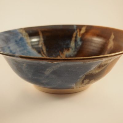 Brown and blue swirled bowl - Priya Harding