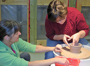 Participants in a KPG Pottery Class