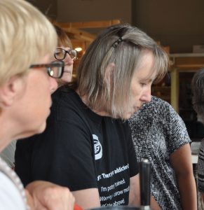 June teaching a class