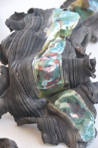 ribboned clay looking like under sea creature