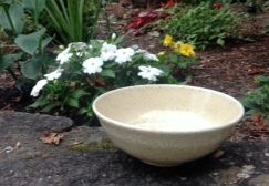White bowl with texture