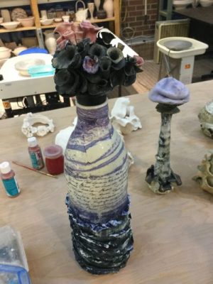 Altered vase by Emily Dore