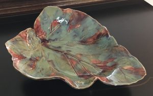 Pottery leaf plate - Diane Hancock