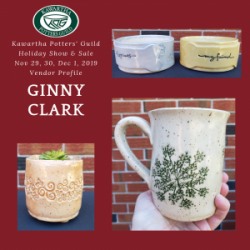 holiday sale rack card for Ginny Clark