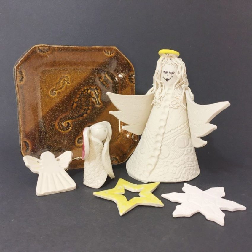 A selection of examples for our seasonal intro to hand building class