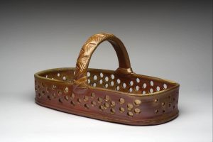 Cutwork, hand built basket in copper by Teresa Dunlop