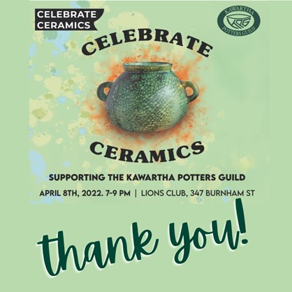 Thank you for those involved with KPG's Celebrate Ceramics Fundraiser